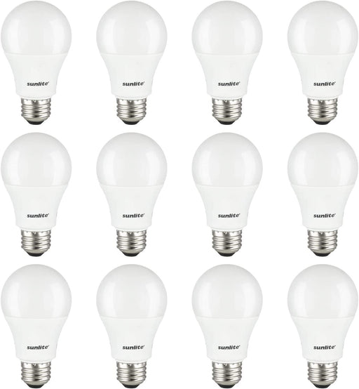 Sunlite 80937-SU LED A19 Light Bulbs, 14 Watts (100W Equivalent), 1500 Lumens, Medium Base (E26), Non-Dimmable, UL Listed, 30K - Warm White Pack of 12