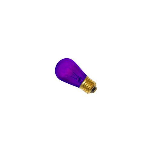 Bulbrite 11S14TP 11W Dimmable S14 String Light Replacement Bulb, Medium Base, Transparent Purple