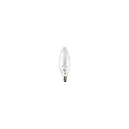 Bulbrite KR60CTC/32-10PK 60 Watt Krypton Krystal Touch B10 Torpedo Chandelier Bulb, Candelabra Base, Clear, 10-Pack