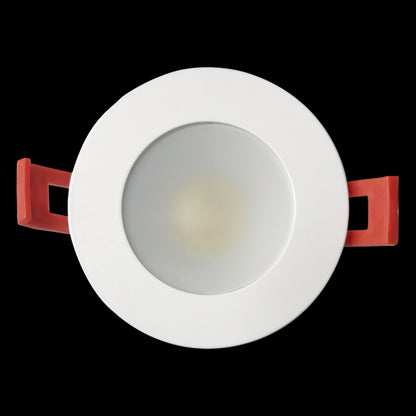 Luxrite 2" Regressed Interchangeable Canless Spotlight Round Slot Aperture Trim, Pack of 4 Waterproof Finish (LR23444)