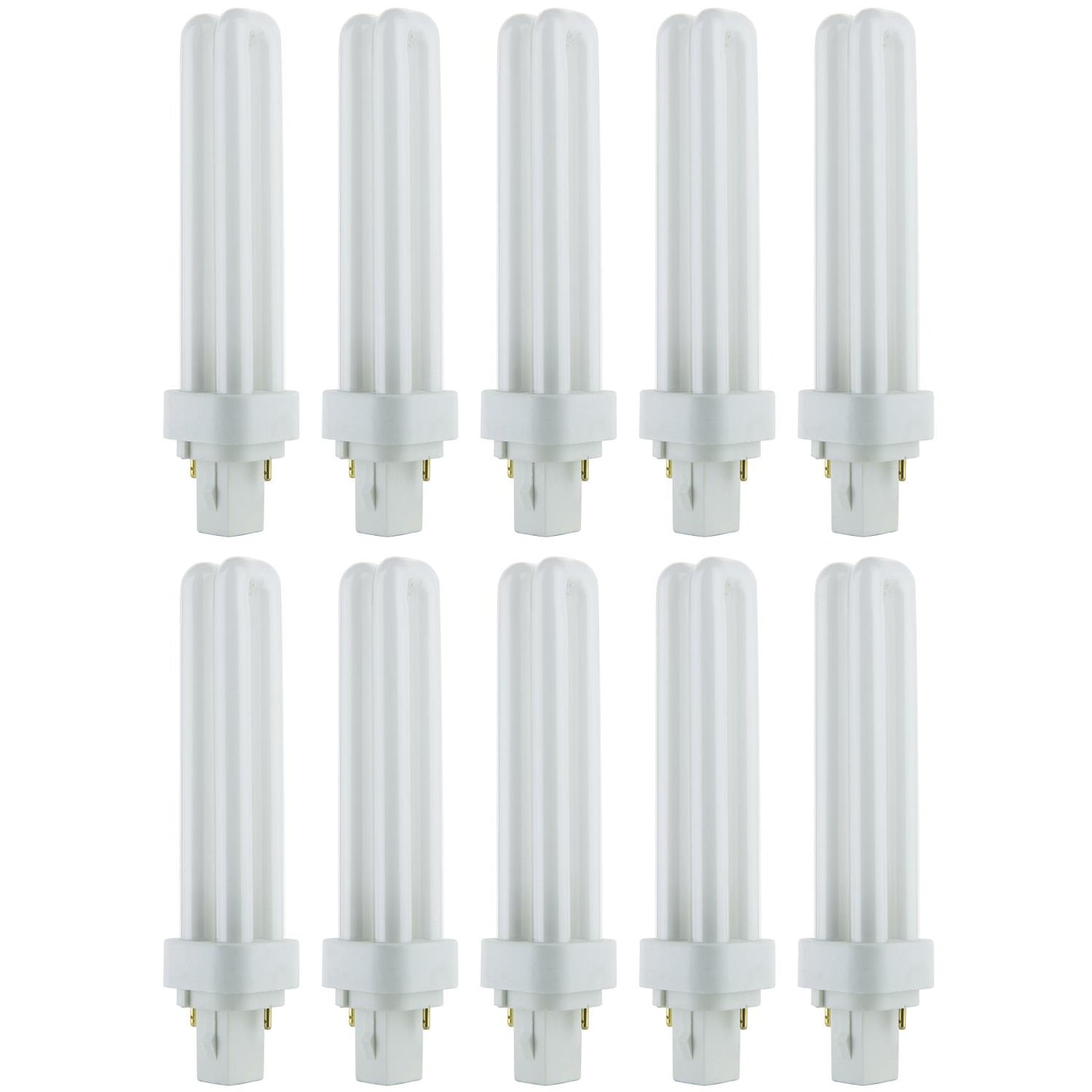 Sunlite 18 Watt PLD 2-Pin Double U-Shaped Twin Tube, G24D-2 Base, Super White