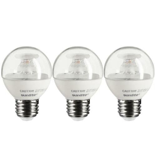 G16/LED/7W/D/E26/CL/ES/27K/CD/3PK Dimmable Energy Star 2700K Medium Base Warm White LED Globe G16 7W Light Bulb (3 Pack), Clear