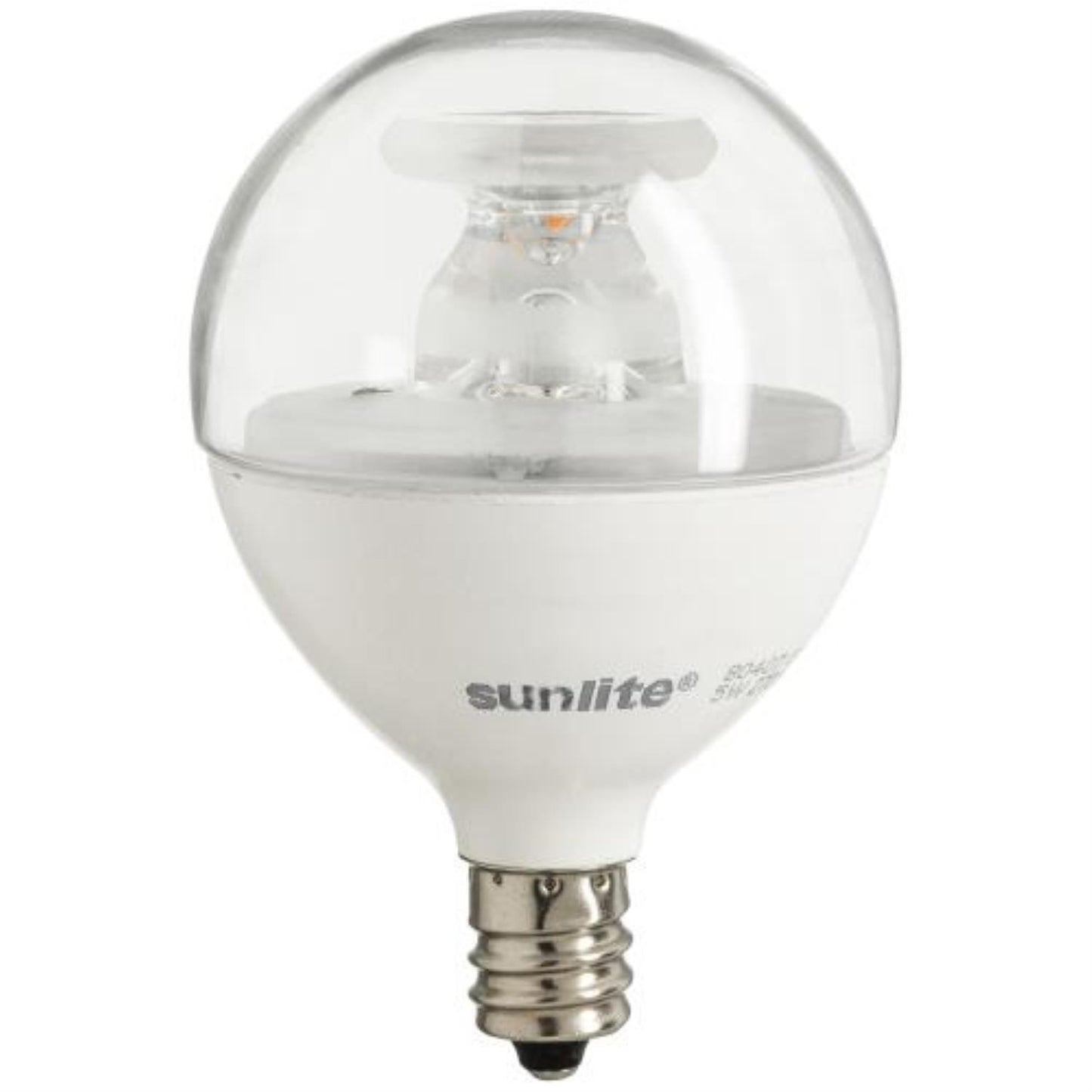 Sunlite LED G16.5 Globe 5W (40W Equivalent) Light Bulb Candelabra (E12) Base, Warm White