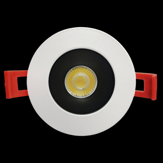 Luxrite 2" Regressed Interchangeable Canless Spotlight Black Finish Reflector, Pack of 7 (LR23423)