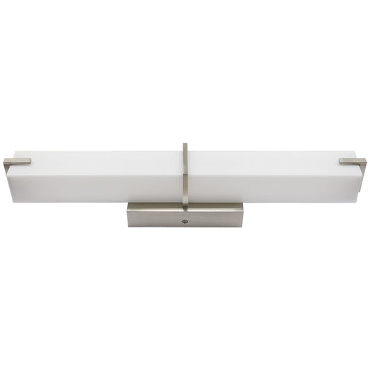 24-Inch LED Linear Vanity Light Fixture, 20 Watts (120W=), 1300 Lumens, Color Tunable 30K/40K/50K, Dimmable, ETL Listed, Brushed Nickel, For Bathroom, Powder Room & Walls Use