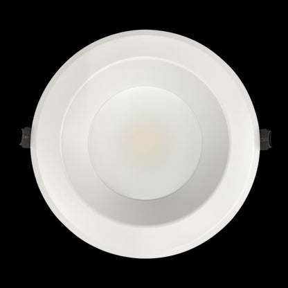 Luxrite LED 4" Round Commercial Downlight, Wattage Selectable - 7/9/12W, Lumen Selectable - 600/800/1000, Color Selectable - 2700K/3000K/3500K/4000K/5000K, White Finish, Dimmable (LR23947)