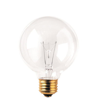 Bulbrite 25G25CL3 25 Watt Incandescent G25 Globe, Medium Base, Clear