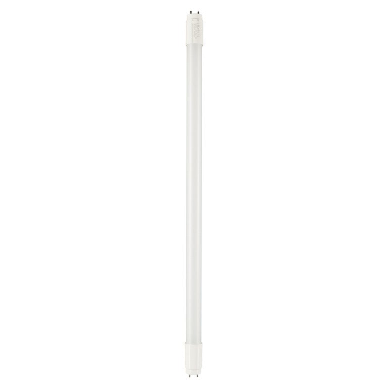 Luxrite LED 2' T8 Universal 11W Shatter Proof Ballast Compatible Light Tube, G13 Base, 1100 Lumens, 3000K - Soft White, 83 CRI, Frosted White Finish (LR34070)