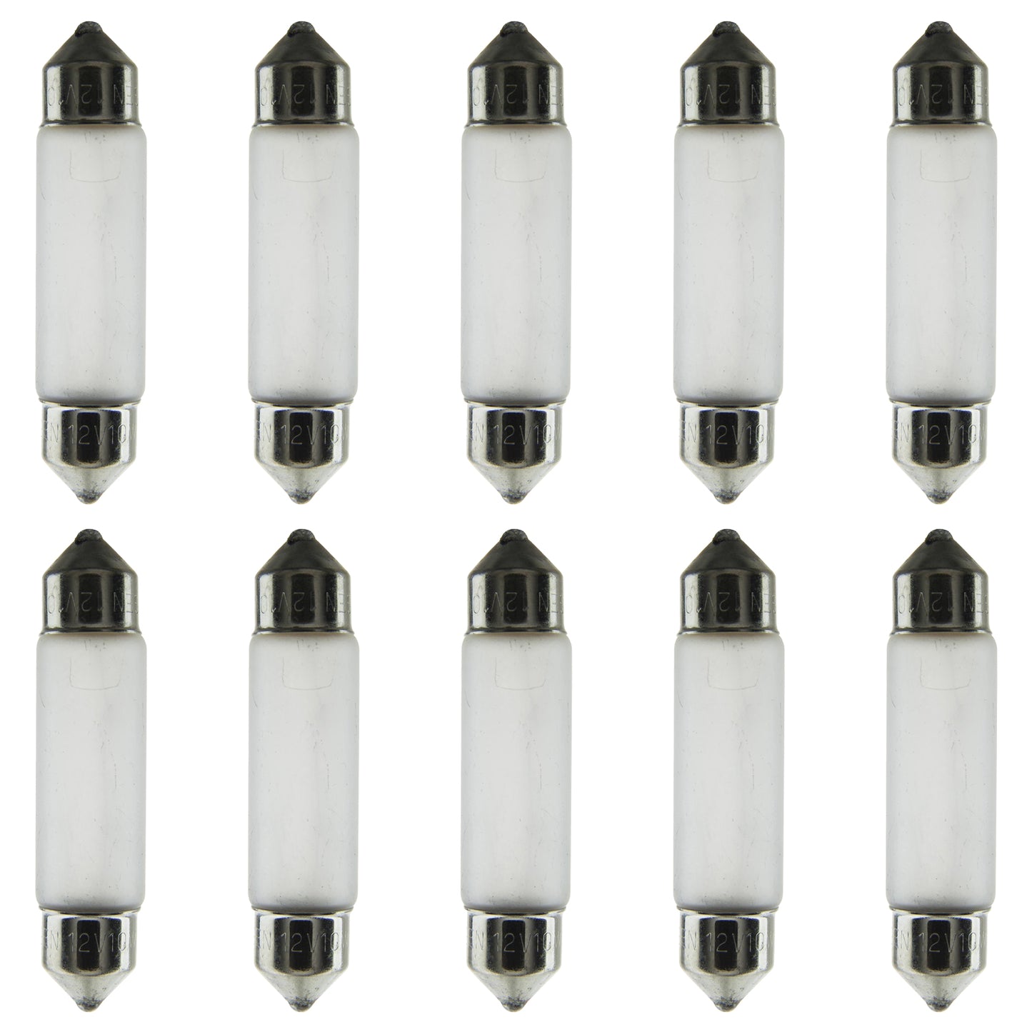 10 Pack 5 Watt T3.25 Xelogen, Festoon Base, Frost