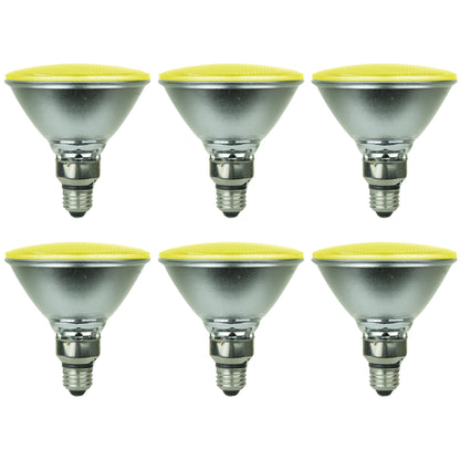 Sunlite LED PAR38 Colored Reflector 4W Light Bulb Medium (E26) Base, Yellow