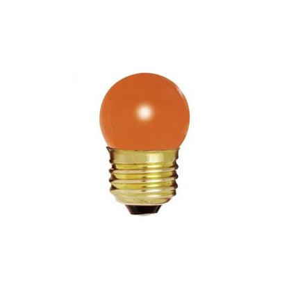 Bulbrite 7.5S11O 7.5W Dimmable S11 Night Light Replacement Bulb, Medium Base, Orange