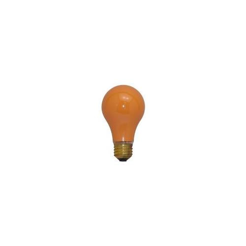 Bulbrite 25A/CO 25 Watt Incandescent A19 Party Bulb, Medium Base, Ceramic Orange