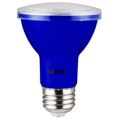 Sunlite 81467 LED PAR20 Colored Recessed Light Bulb, 3 Watt (50w Equivalent), Medium (E26) Base, Floodlight, ETL Listed, Blue, Pack of 3