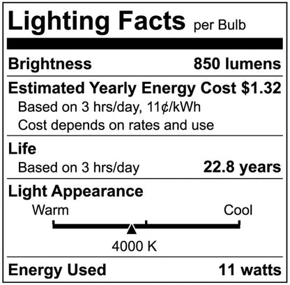 Luxrite LED PAR30 Reflector Light Bulb, 11W, 850 Lumens, 4000K - Cool White, 80 CRI, White Finish, Dimmable (LR31608)