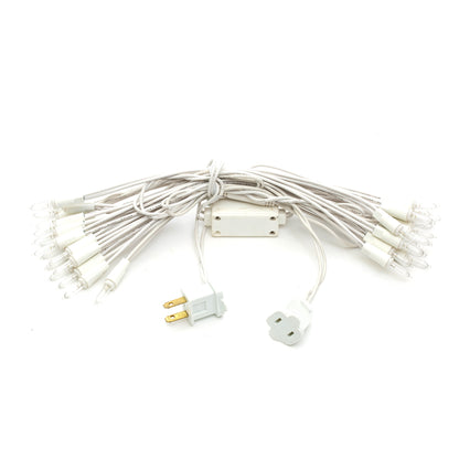 Vickerman 35 LED Warm White Dura-Lit Light on White Wire, 26' Christmas Light Strand- 2 Pack