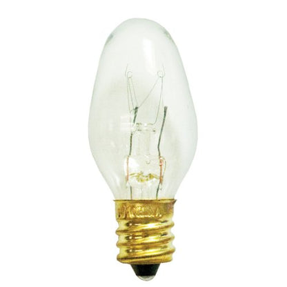 Bulbrite 10C7C-25PK 10 Watt Incandescent Night Light C7 Replacement Bulb, Clear, 25-Pack