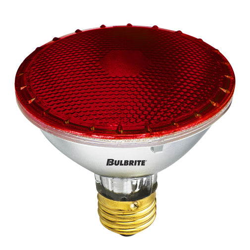 Bulbrite H75PAR30R 75 Watt Dimmable Colored Light Halogen PAR30, Medium Base, Red