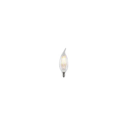 Bulbrite LED2CA10/27K/FIL/E12 2-Watt LED CA10 Flame-Tip Chandelier Bulb, 25W Equivalent, Candelabra Base, Warm White