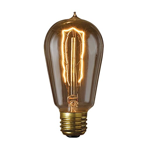 Bulbrite NOS40-1890-6PK 40 Watt Nostalgic Incandescent Edison ST18, Hairpin Filament,Medium Base, Antique, 6-Pack