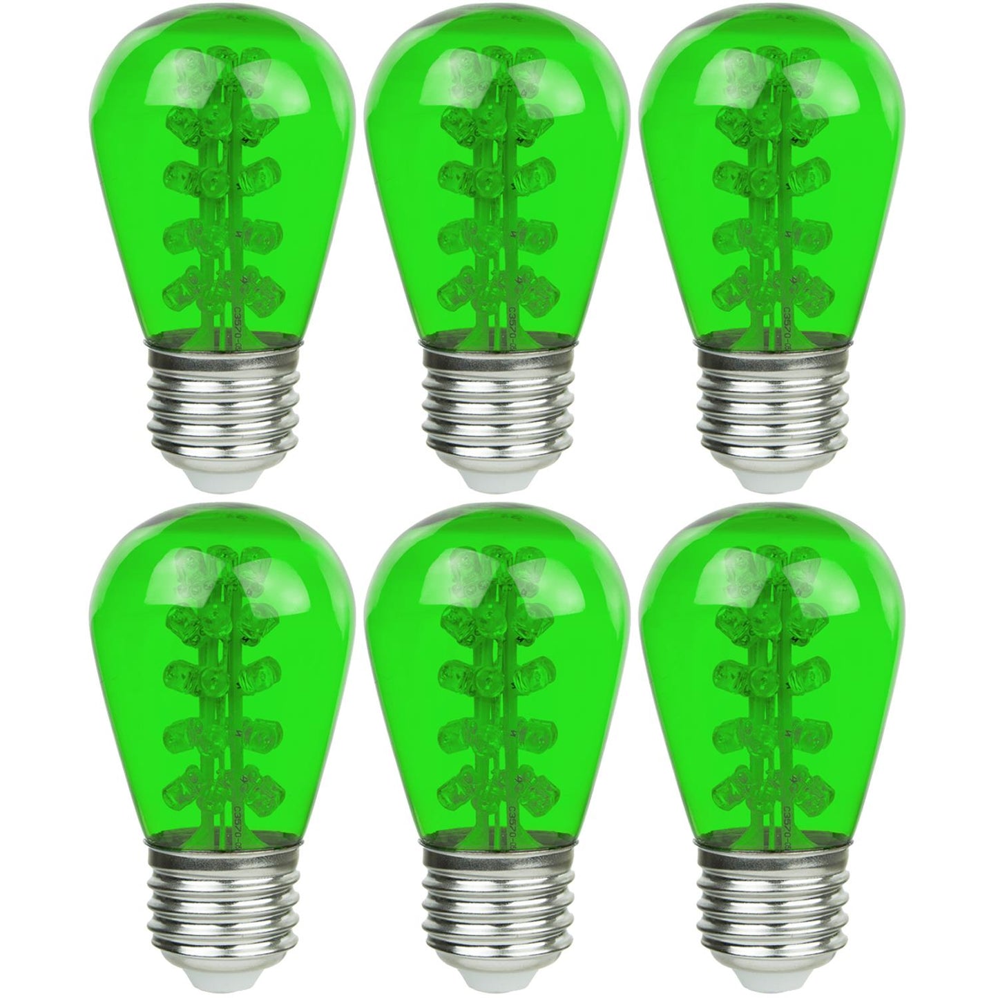 Sunlite LED S14 Colored Sign 0.9W (10W Equivalent) Bulb Medium (E26) Base, Green