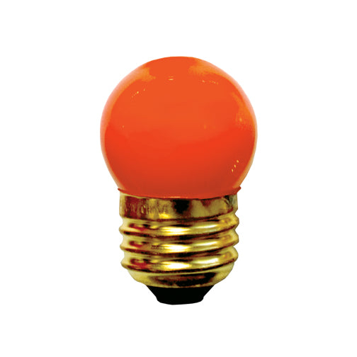 Bulbrite 7.5S11O 7.5W Dimmable S11 Night Light Replacement Bulb, Medium Base, Orange