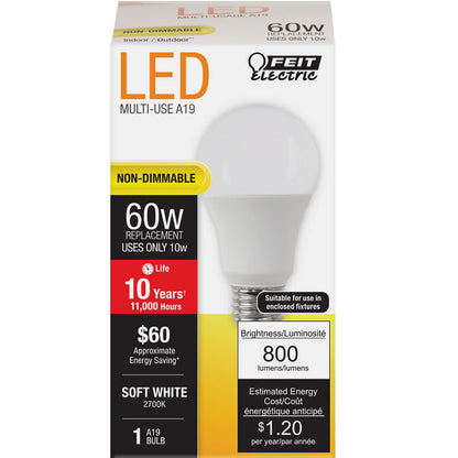 60-Watt Equivavalent 2700K Non-Dimmable LED