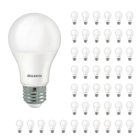 Bulbrite LED A19 Dimmable Medium Screw Base (E26) Light Bulb, 60 Watt Equivalent 2700K, 48 Pack