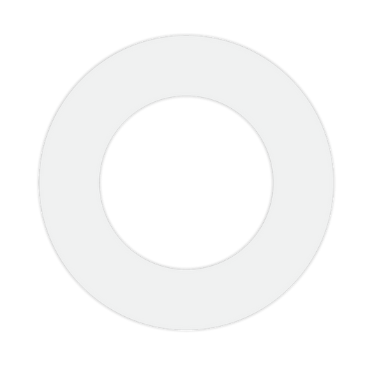 Luxrite 4.25-5.75" Round Goof Ring, White Finish (LR41021)