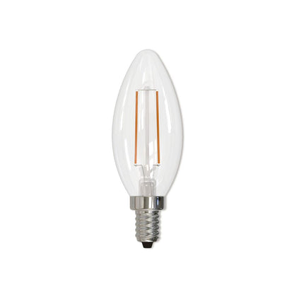 Bulbrite LED Filament B11 Dimmable Candelabra Screw Base (E12) Light Bulb 40 Watt Equivalent 2700K, Clear 36-Pack