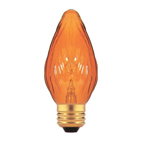 Bulbrite 40F15A 40 Watt Incandescent F15 Fiesta Bulb, Medium Base, Amber