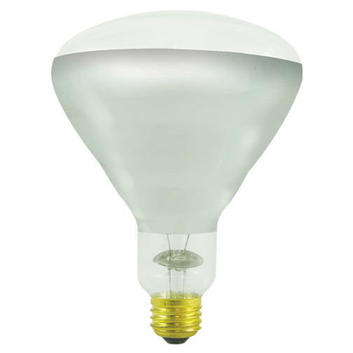 Bulbrite 250BR40H/TC 250 Watt Incandescent BR40 Heat Lamp w/Tough Coat, Medium Base, Clear