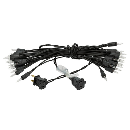 Vickerman 35 Clear Dura-lit Mini Light on Black Wire, 26' Christmas Light Strand- 2 Pack