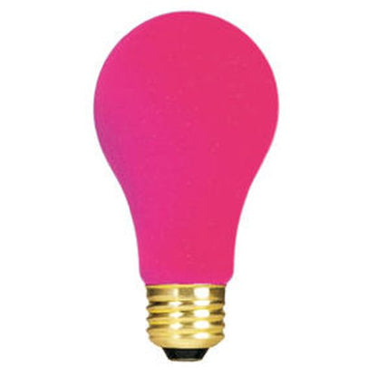 Bulbrite 25A/CP 25 Watt Incandescent A19 Party Bulb, Medium Base, Ceramic Pink
