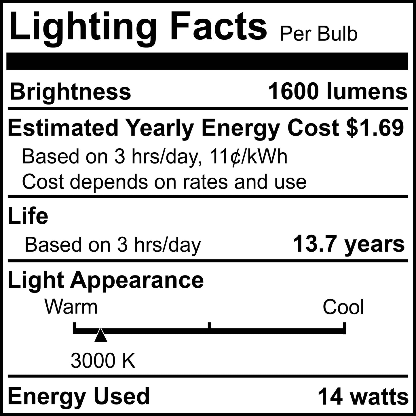 BULBRITE 14W LED A19 3000K FILAMENT CLEAR E26 FULLY COMPATIBLE DIMMING-4PK