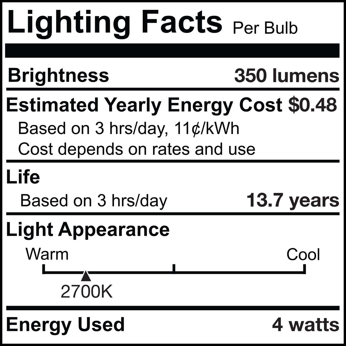 Bulbrite Spunlite Pack of (4) 4 Watt Dimmable C15 LED Filament Light Bulb with Satin Glass Finish and Medium (E26) Base - 2700K (Warm White Light), 350 Lumens