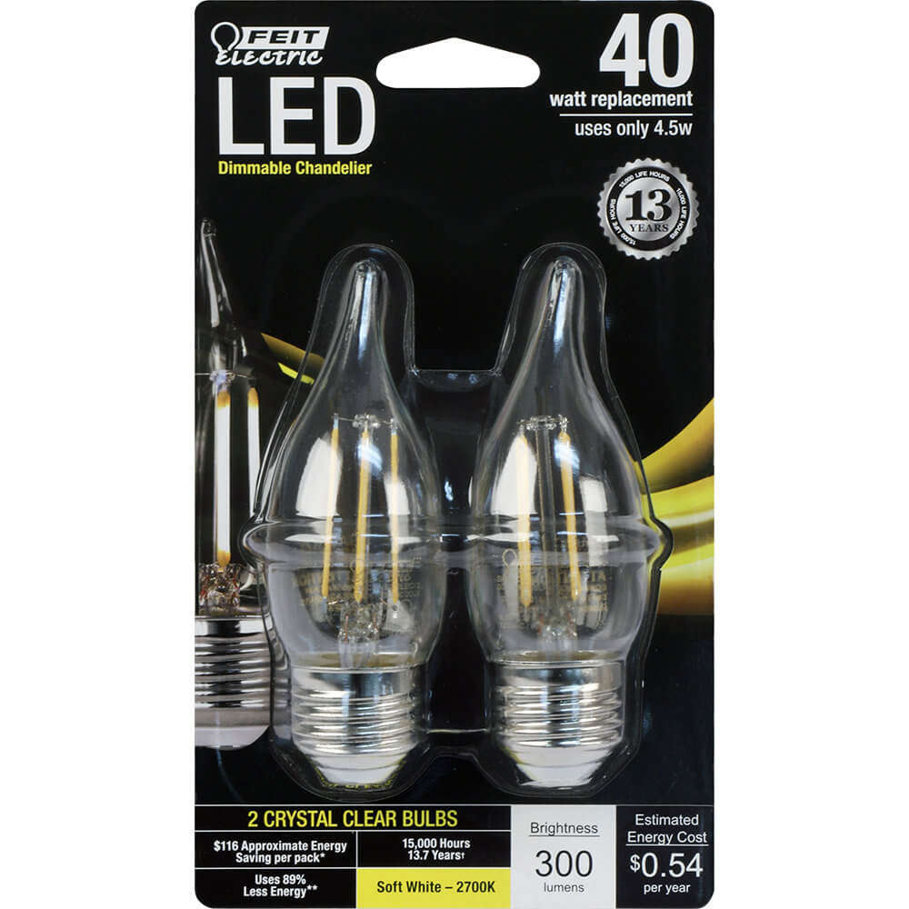 300 Lumen 2700K Dimmable Flame Tip LED