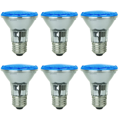 Sunlite LED PAR20 Colored Reflector 3W Light Bulb Medium (E26) Base, Blue
