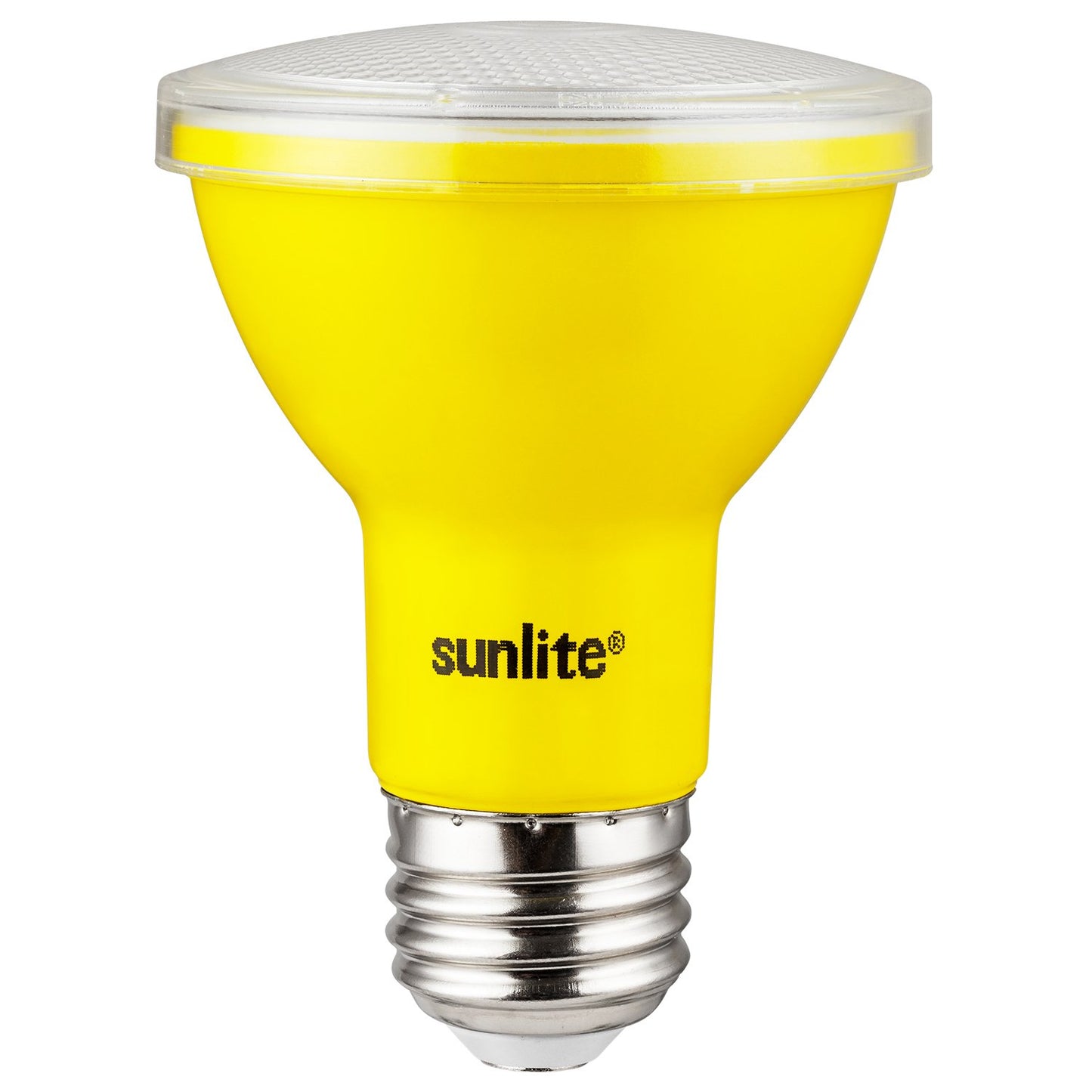 Sunlite - Yellow LED PAR20 Reflector Light Bulb, 3 Watts, 120 Volts, Medium Base, 30,000 Hour Lamp Life, 30 Lumens, Narrow Flood, 30° Beam Angle, Energy Saving, Multi-Use, Indoor/Outdoor (6 Pack)