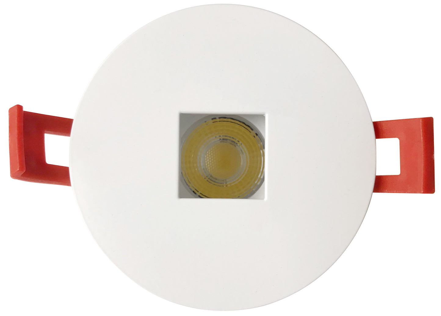 Luxrite 2" Regressed Interchangeable Canless Spotlight Round Square Hole Trim, Pack of 4 (LR23443)