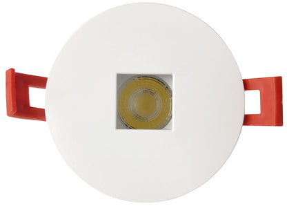 Luxrite 2" Regressed Interchangeable Canless Spotlight Round Square Hole Trim, Pack of 4 (LR23443)