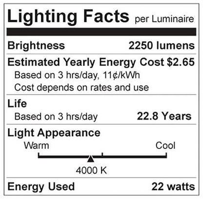Luxrite LED A21 Light Bulb, E26 - Medium Base, 22W, 4000K - Cool White, 2550 Lumens, 80 CRI, Frost Finish, Dimmable (LR21452)