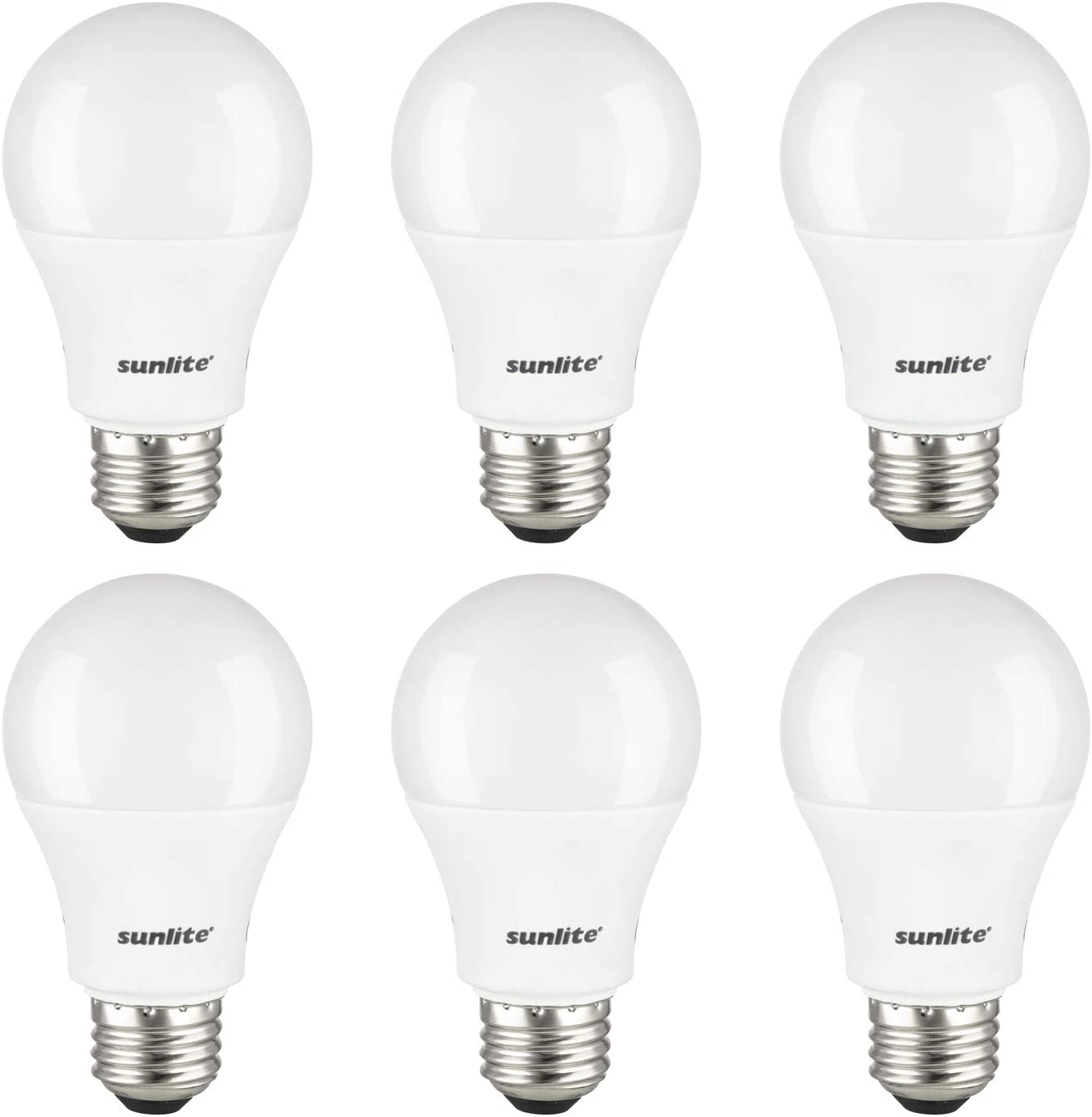 Sunlite 80936-SU LED A19 Light Bulbs, 14 Watts (100W Equivalent), 1500 Lumens, Medium Base (E26), Non-Dimmable, UL Listed, 40K - Cool White Pack of 6