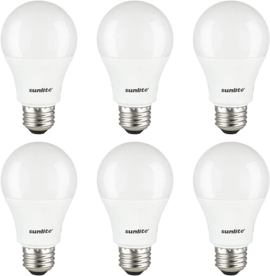 Sunlite 80936-SU LED A19 Light Bulbs, 14 Watts (100W Equivalent), 1500 Lumens, Medium Base (E26), Non-Dimmable, UL Listed, 40K - Cool White Pack of 6