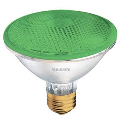 Bulbrite H75PAR30G 75 Watt Dimmable Colored Light Halogen PAR30, Medium Base, Green