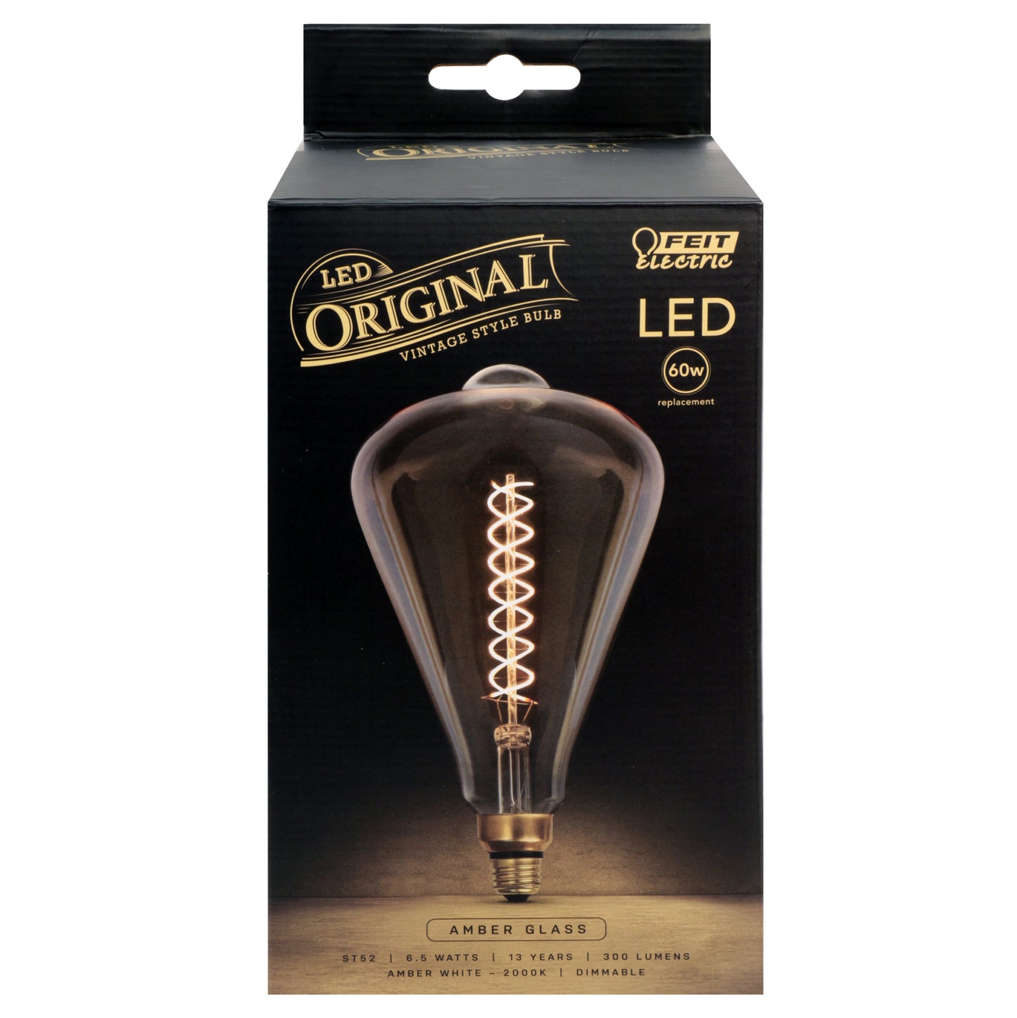 300 Lumen Vintage 2000K Dimmable LED ST52