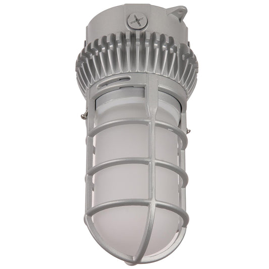 Sunlite 12 Watt 120-277 Volt LED Vaporproof Fixture, Grey Powder Coated Finish, Frosted Lens