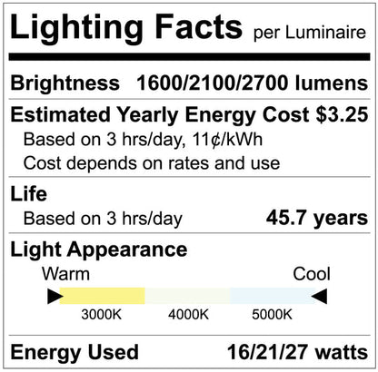 8" COMMERCIAL DOWNLIGHT WATTAGE SELECTABLE 3CCT HIGH OUTPUT