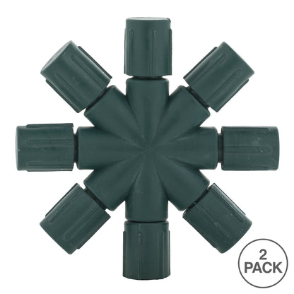 Vickerman Single Mold LED Set Green Coaxial 8-Way Splitter - 4 Pack, CSA/us Listed.