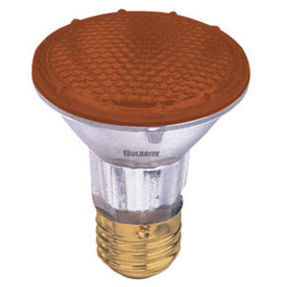 Bulbrite H50PAR20A 50 Watt Dimmable Colored Light Halogen PAR20, Medium Base, Dark Amber