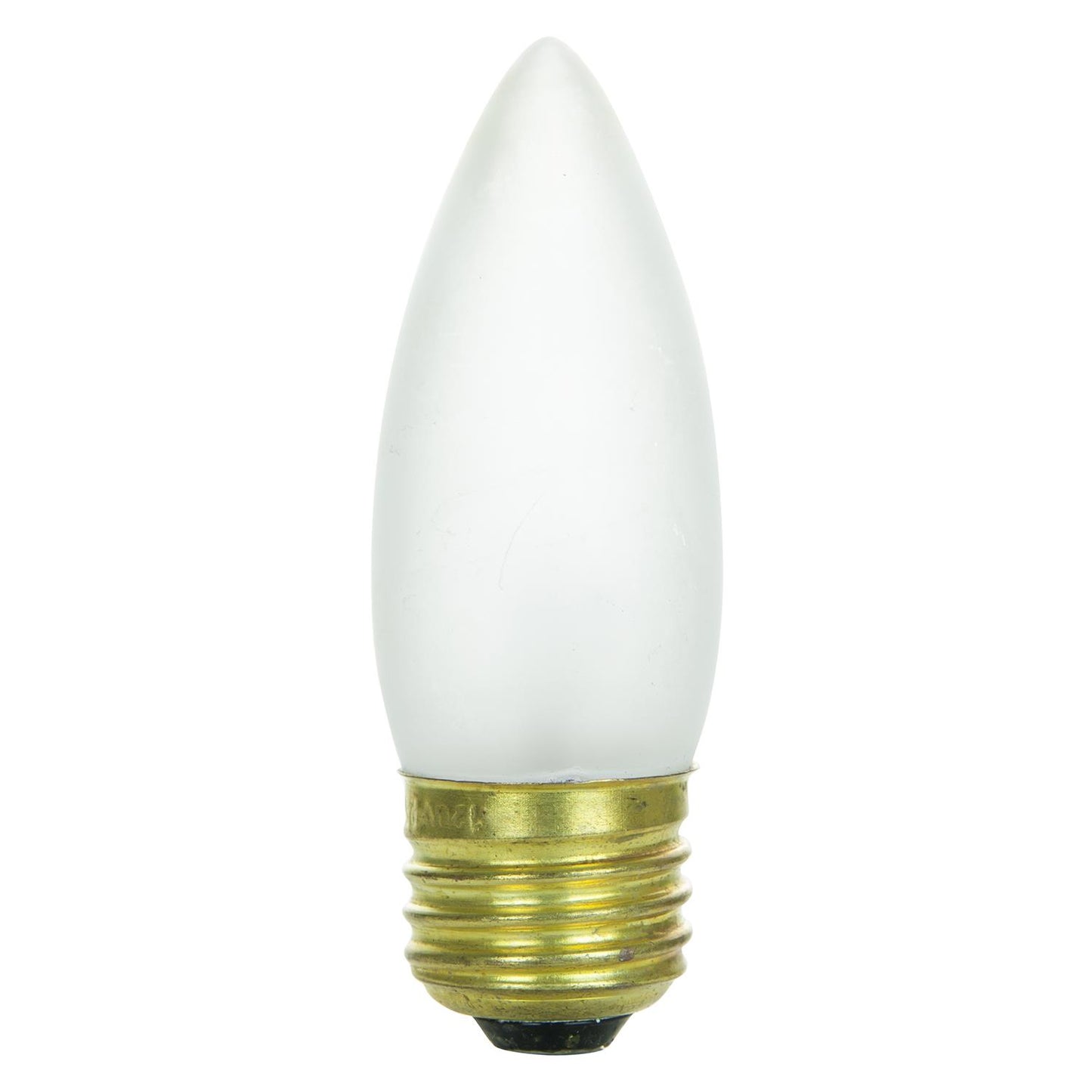 Sunlite 60 Watt Torpedo Tip Chandelier  Medium Base Frost